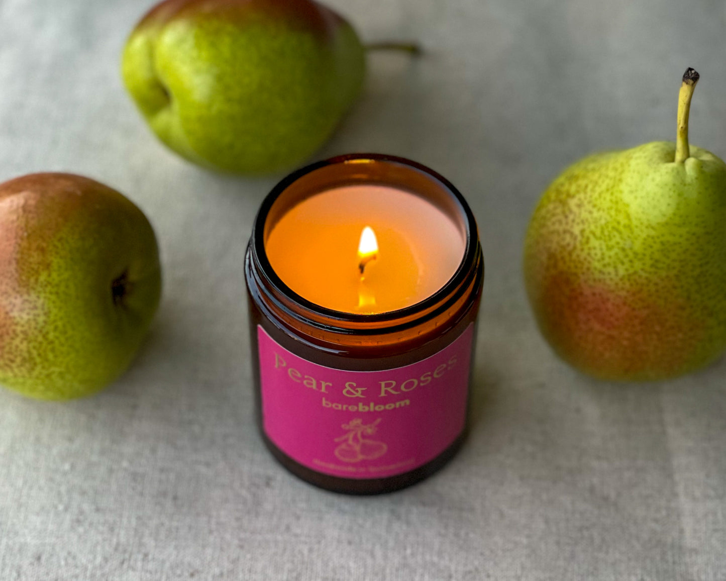 Pear & Roses scented candle, Artisan Swissmade candle