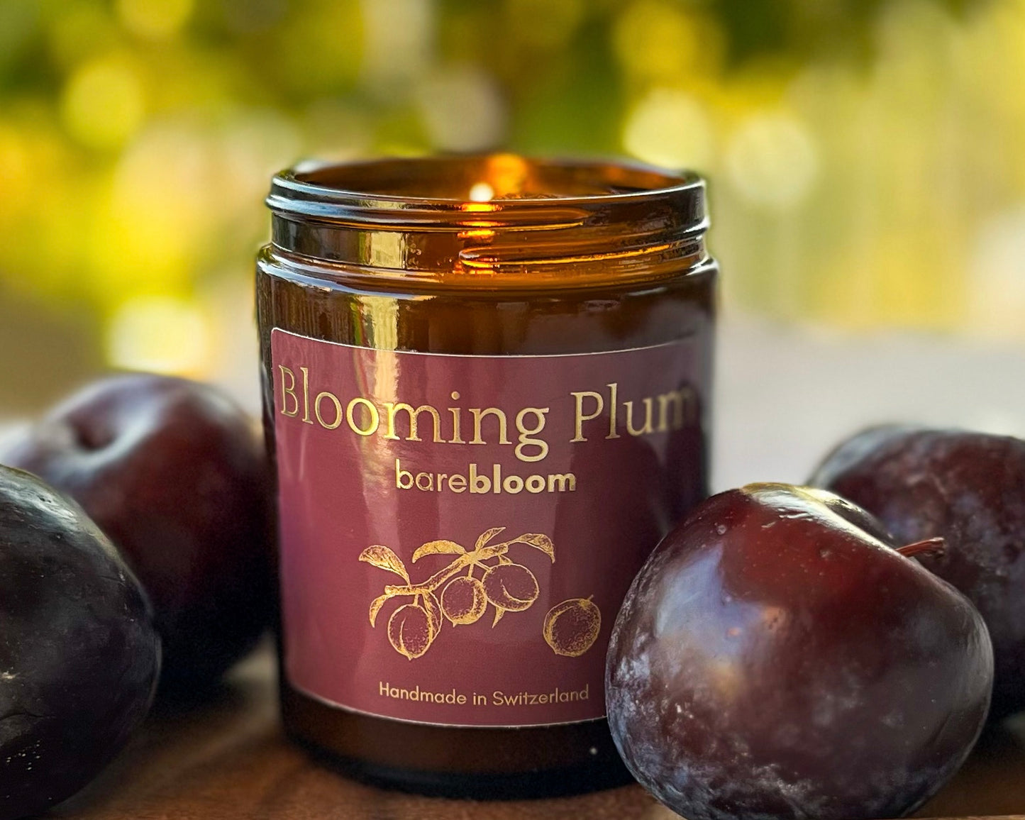 Blooming Plum scented candle, handmade soy candle