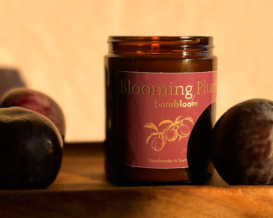 Blooming Plum scented candle, handmade soy candle